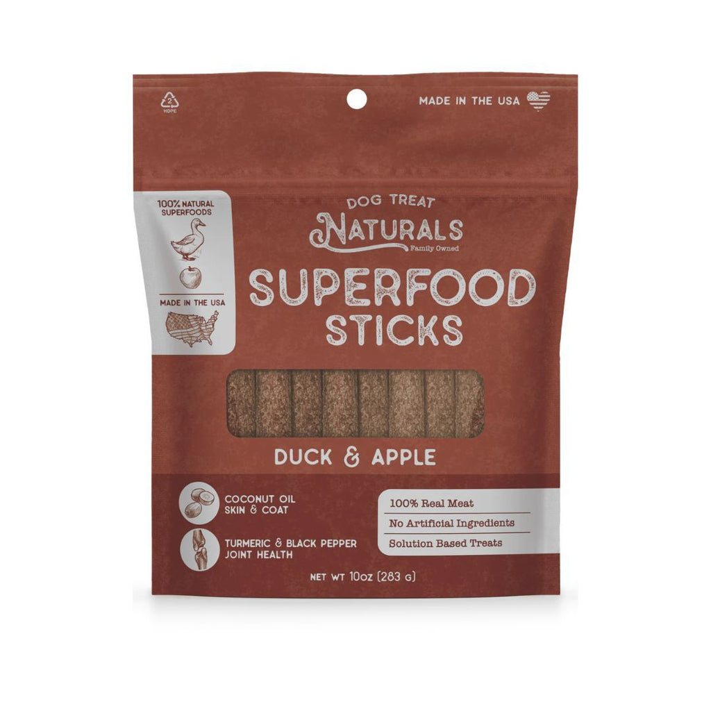 Dog Treat Naturals Dog Superfood Sticks Duck & Apple 10Oz