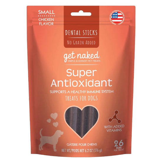 Get Naked Super Antioxidant Grain-Free Dental Stick Dog Treats Chicken 1ea/62 oz, SM for your Pet Dog with Pet Store X!