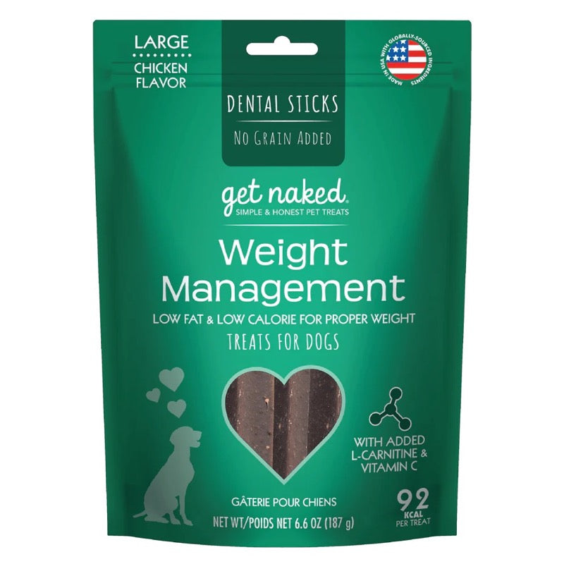 Get Naked Weight Management Grain-Free Dental Stick Dog Treats Chicken 1ea/6.6 oz, LG