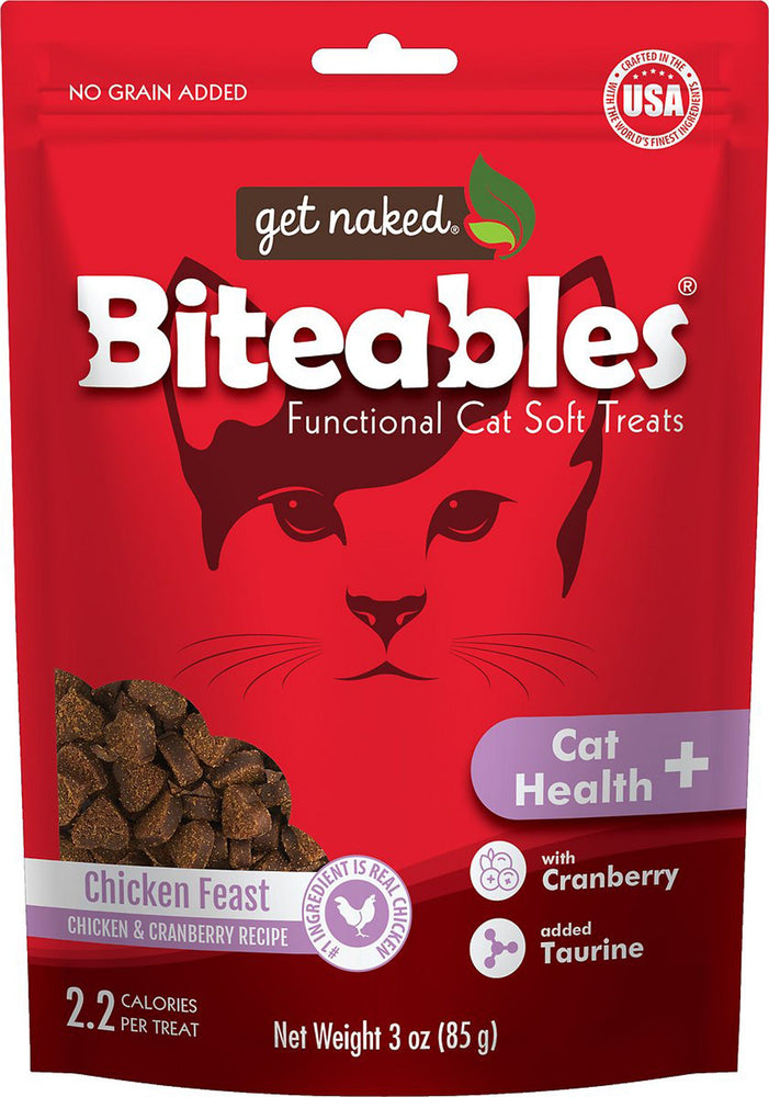 Get Naked Biteables Cat Health PLUS Functional Cat Soft Treats 3oz for your Pet Cat with Pet Store X!