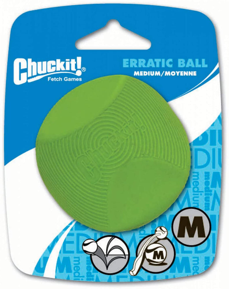 Chuckit! Erratic Dog Toy Ball Green 1ea/MD for your Pet Dog with Pet Store X.