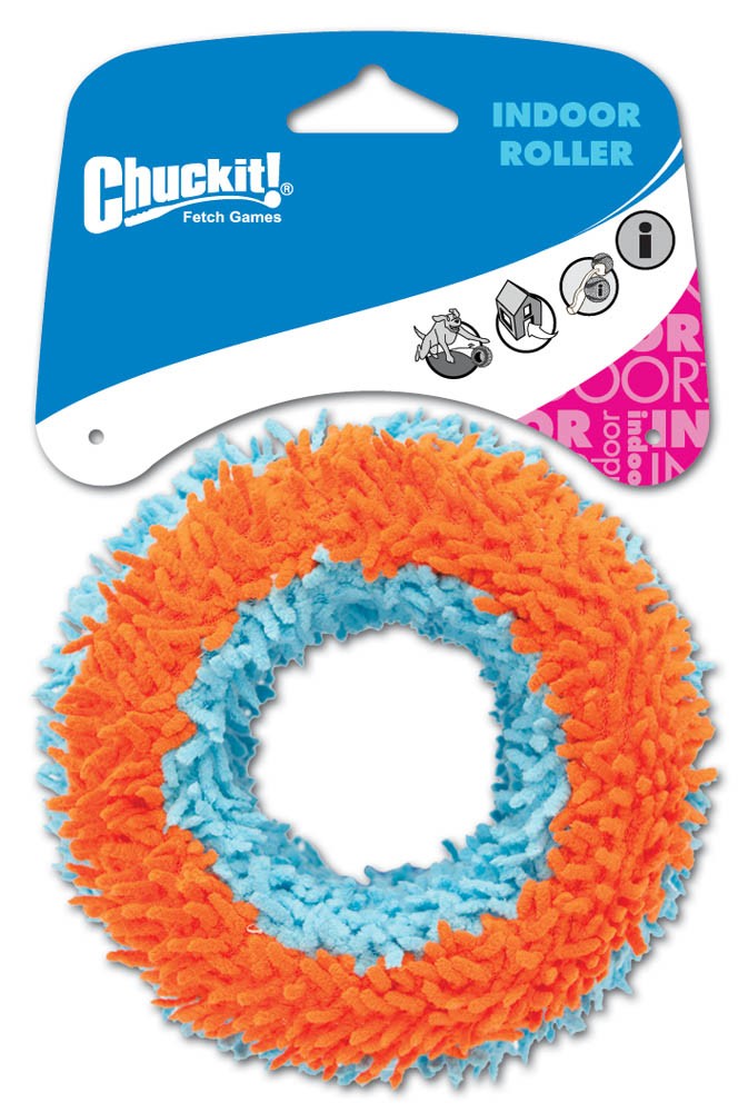 Chuckit! Indoor Roller Dog Toy Blue/Orange 1ea/MD for your Pet Dog with Pet Store X.