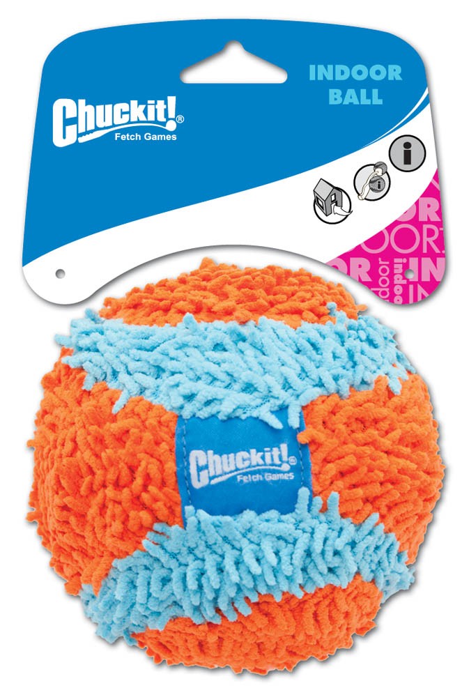 Chuckit! Indoor Ball Dog Toy Blue/Orange 1ea/MD for your Pet Dog with Pet Store X.