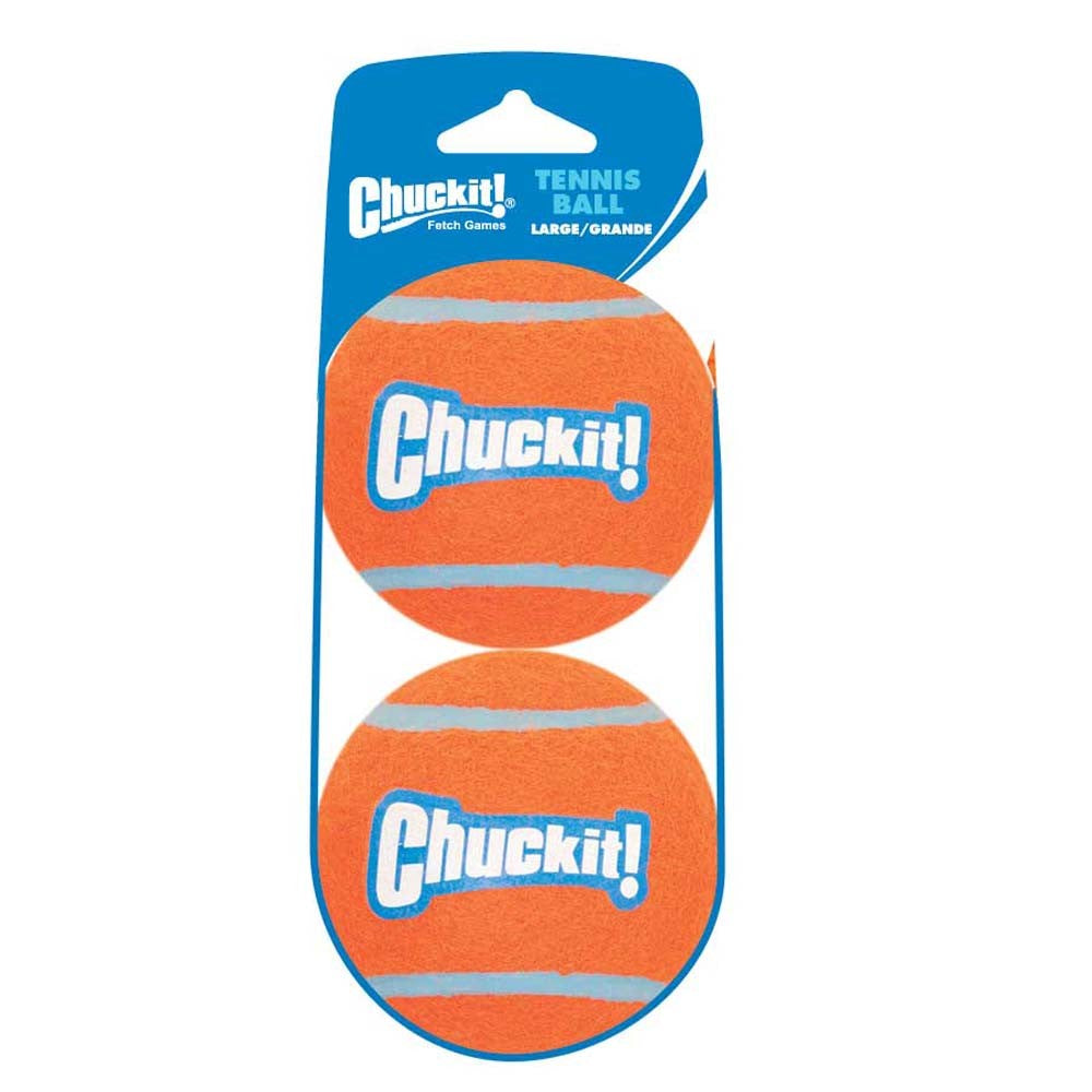 Chuckit! Tennis Ball Dog Toy Shrink Sleeve Orange/Orange 1ea/LG, 2 pk for your Pet Dog with Pet Store X.