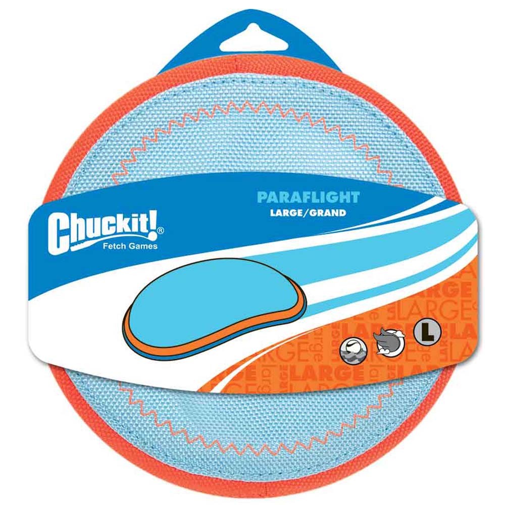 Chuckit! Paraflight Dog Toy Blue/Orange 1ea/LG for your Pet Dog with Pet Store X.