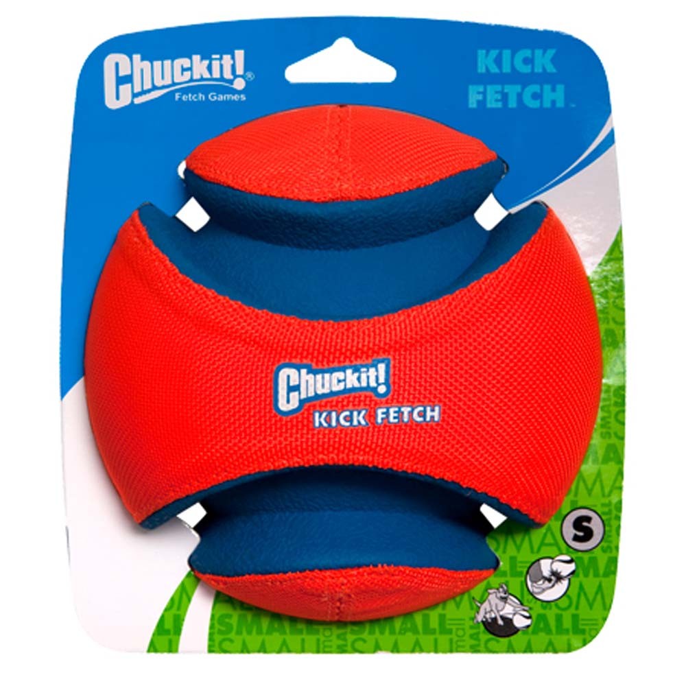 Chuckit! Kick Fetch Ball Dog Toy Blue/Orange 1ea/SM for your Pet Dog with Pet Store X.