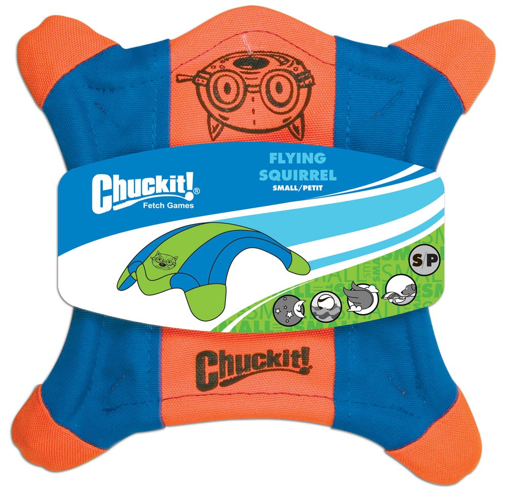 Chuckit! Flying Squirrel Dog Toy Blue/Orange 1ea/SM for your Pet Dog with Pet Store X.