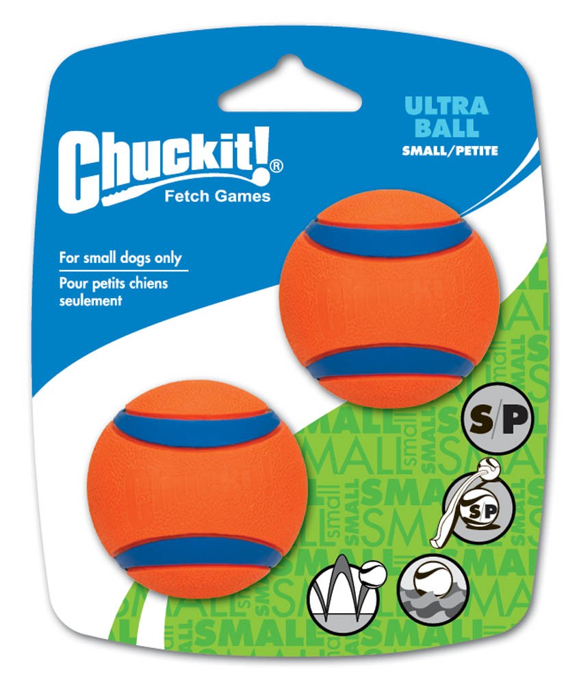 Chuckit! Ultra Ball Dog Toy Blue/Orange 1ea/2 pk, SM for your Pet Dog with Pet Store X.