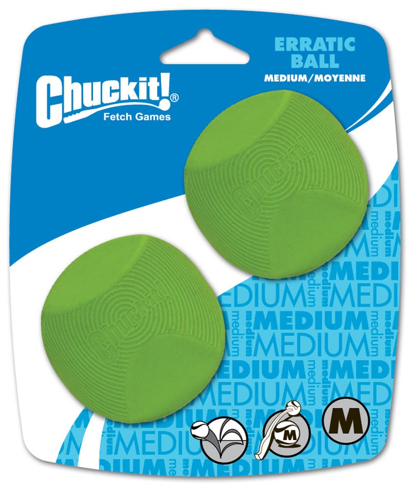 Chuckit! Erratic Dog Toy Ball Green 1ea/2 pk, MD for your Pet Dog with Pet Store X.