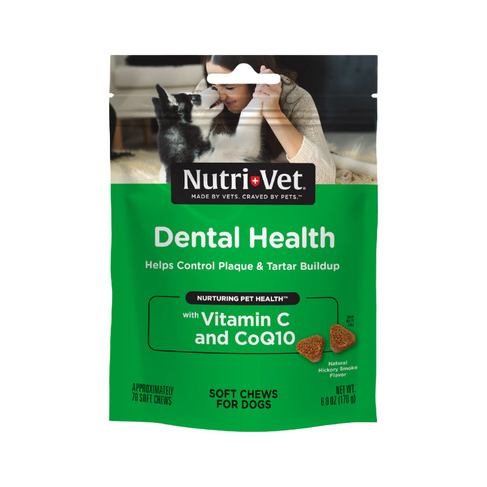 Nutri-Vet Dental Health Soft Chews for Dogs Hickory Smoke 70ct Hickory Smoke 1ea/70 ct for your Pet Dog with Pet Store X!