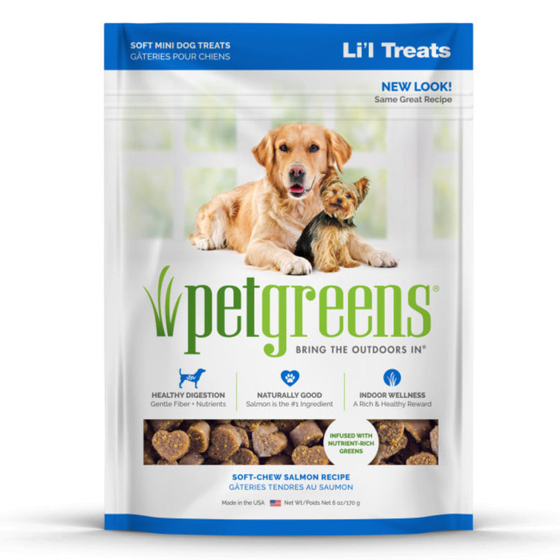 Pet Greens Li'l Treats Soft Mini Dog Treats Salmon 1ea/6 oz for your Pet Dog with Pet Store X!