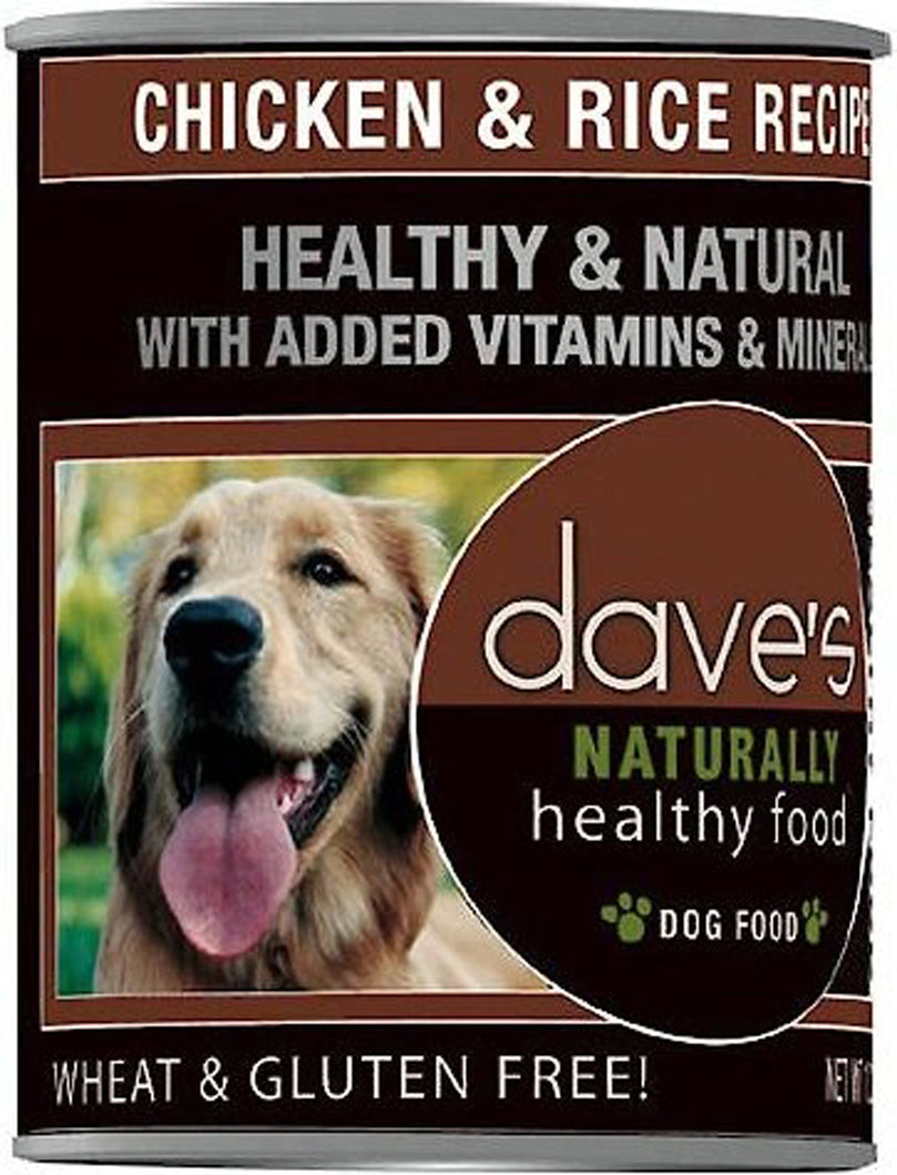 Dave's Pet Food Naturally Healthy Chicken And Rice Recipe 132oz (Case of 12) for your Pet Dog with Pet Store X!