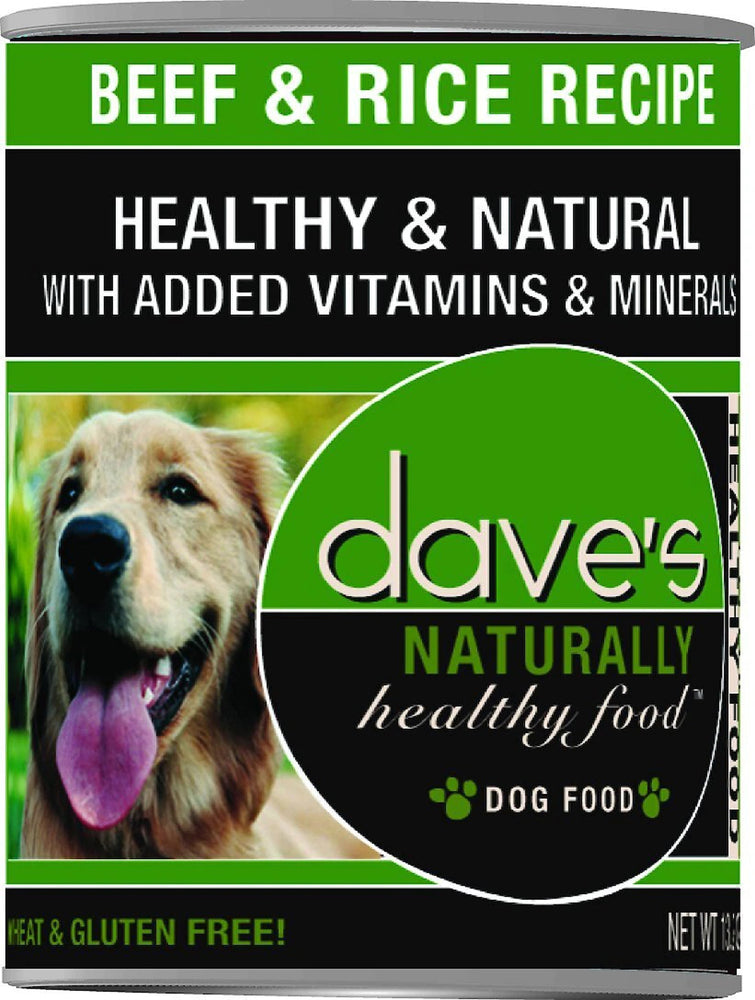 Dave's Pet Food Naturally Healthy Beef And Rice Recipe 132oz (Case of 12) for your Pet Dog with Pet Store X!