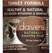 Dave's Naturally Healthy Cat Food; Turkey Formula 12.5oz. (Case of 12)