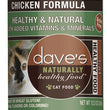 Dave's Naturally Healthy Cat Food; Chicken Formula 12.5oz. (Case of 12)