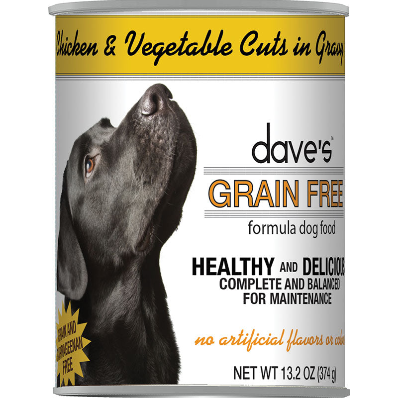 Dave's Cat's Dog Grain Free Chicken And Vegetable Cuts In Gravy - 132oz (Case of 12) for your Pet Dog with Pet Store X!