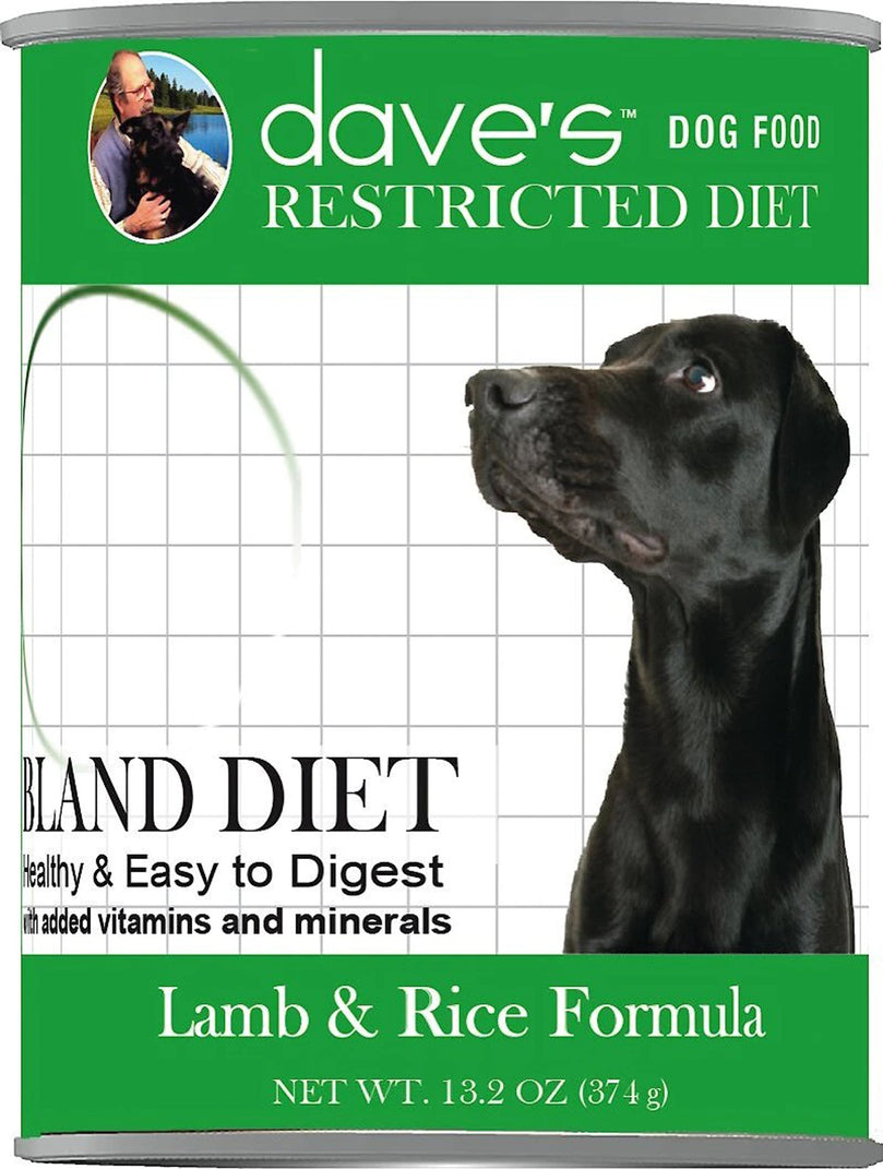 Dave's Cat's Dog Restricted Diet Bland  Lamb And Rice Formula 13oz (Case of 12) for your Pet Dog with Pet Store X!