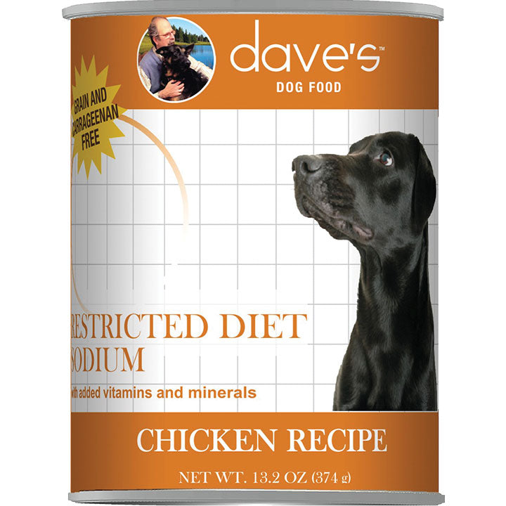 Dave's Dog Restricted Diet Low Sodium Chicken 13oz (Case of 12) for your Pet Dog with Pet Store X!