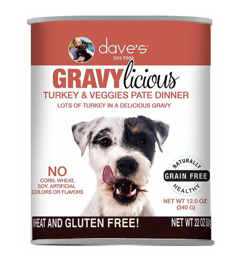 Daves Cats Dog Grain Free Gravylicious Turkey 12oz (Case of 12) for your Pet Dog with Pet Store X!