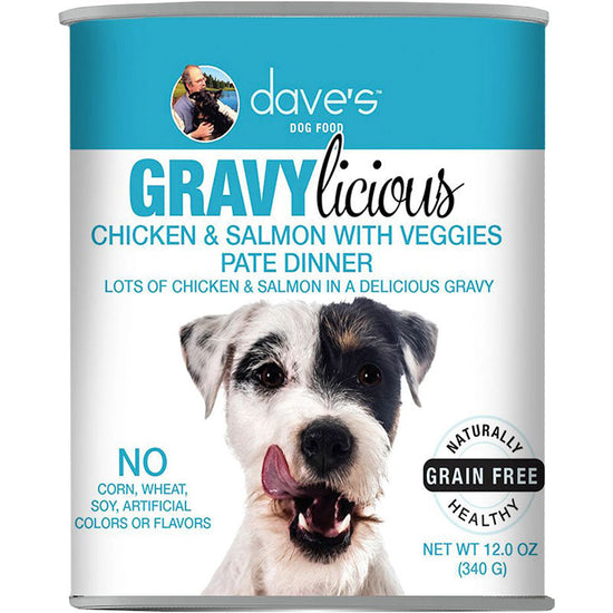 Dave's Cat's Dog Grain Free Gravylicious Chicken And Salmon 12oz (Case of 12) for your Pet Dog with Pet Store X!