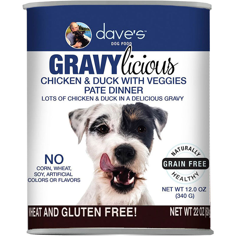 Dave's Cat's Dog Grain Free Gravylicious Chicken And Duck 12oz (Case of 12) for your Pet Dog with Pet Store X!