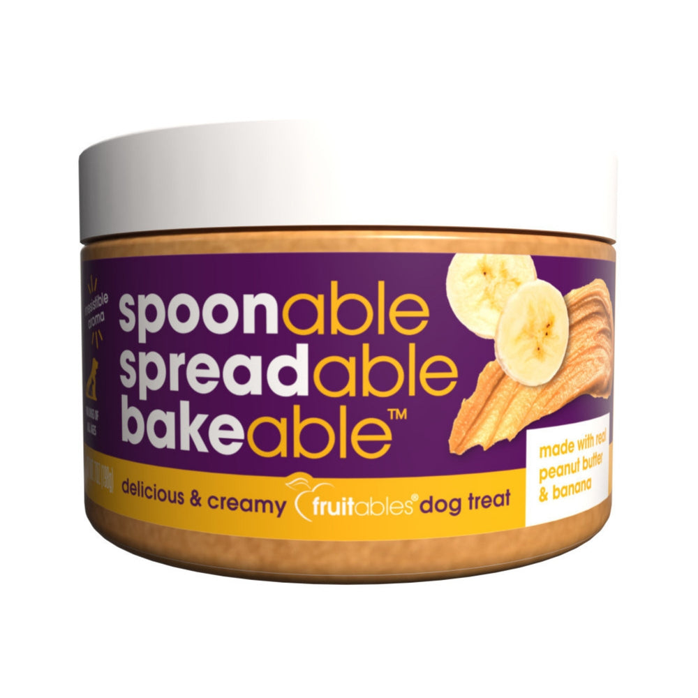 Fruitables Spreadables Creamy Dog Treat Real Peanut Butter and Banana, 1ea/7oz for your Pet Dog with Pet Store X!