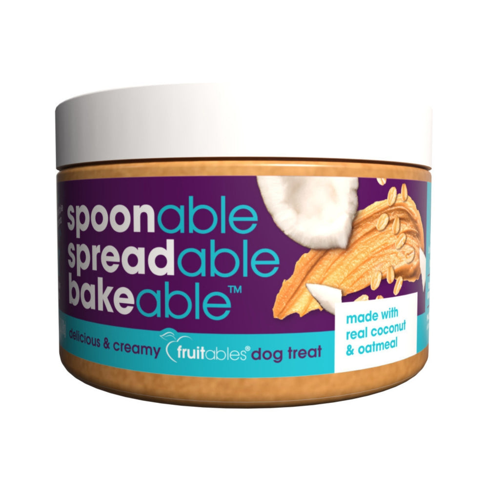 Fruitables Spreadables Creamy Dog Treat Real Coconut and Oatmeal, 1ea/7oz for your Pet Dog with Pet Store X!