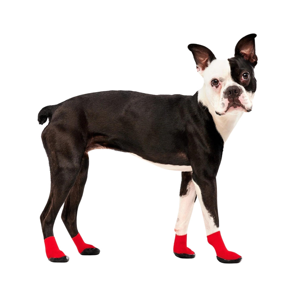 Goo-Eez Athleticaz Dog Boots Black/Red XSmall 2Pk