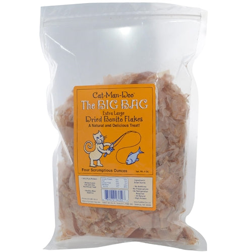 Cat-Man-Doo The Big Bag - 4Oz Extra Large Dried Bonito Flakes for your Pet Cat with Pet Store X!