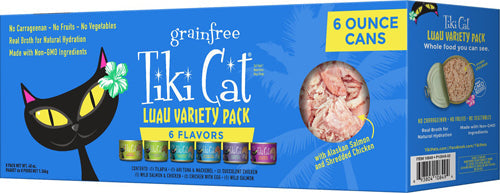 Tiki Pets Cat Luau 6oz Variety Pack (Case of 8) for your Pet Cat with Pet Store X!