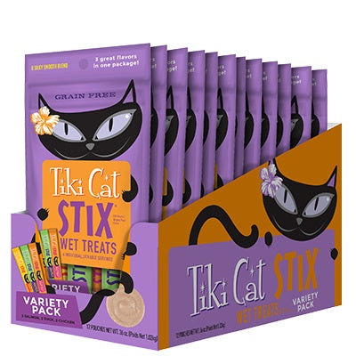 Tiki Pet Cat Stix Variety Pack 3oz. (Case of 12)