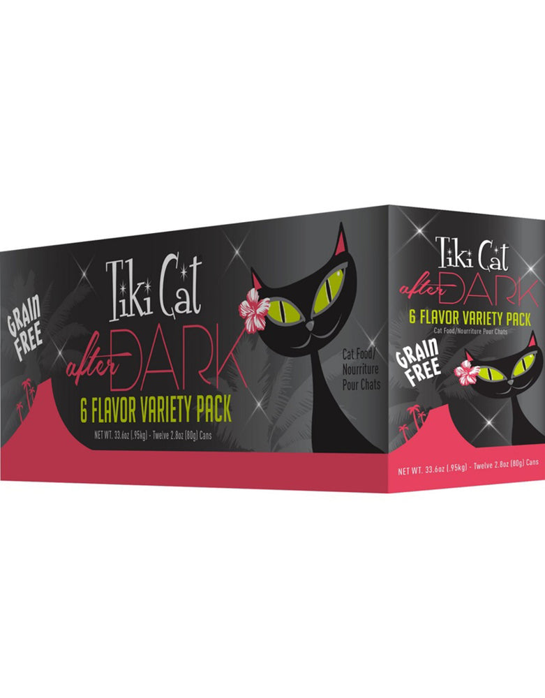 Tiki Pets Cat After Dark 2.8oz. Variety Pack (Case of 12)