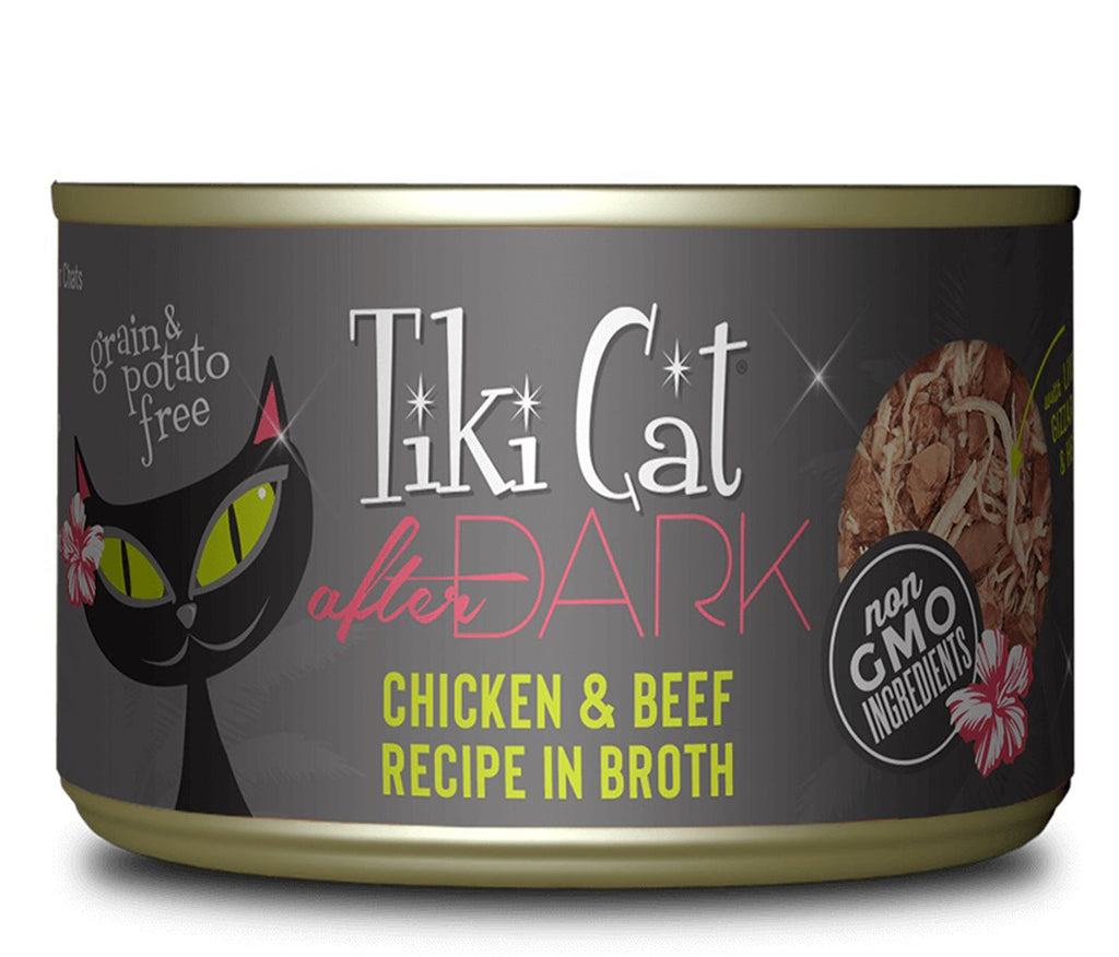 Tiki Pets Cat After Dark Chicken and Beef 5.5oz. (Case of 8)