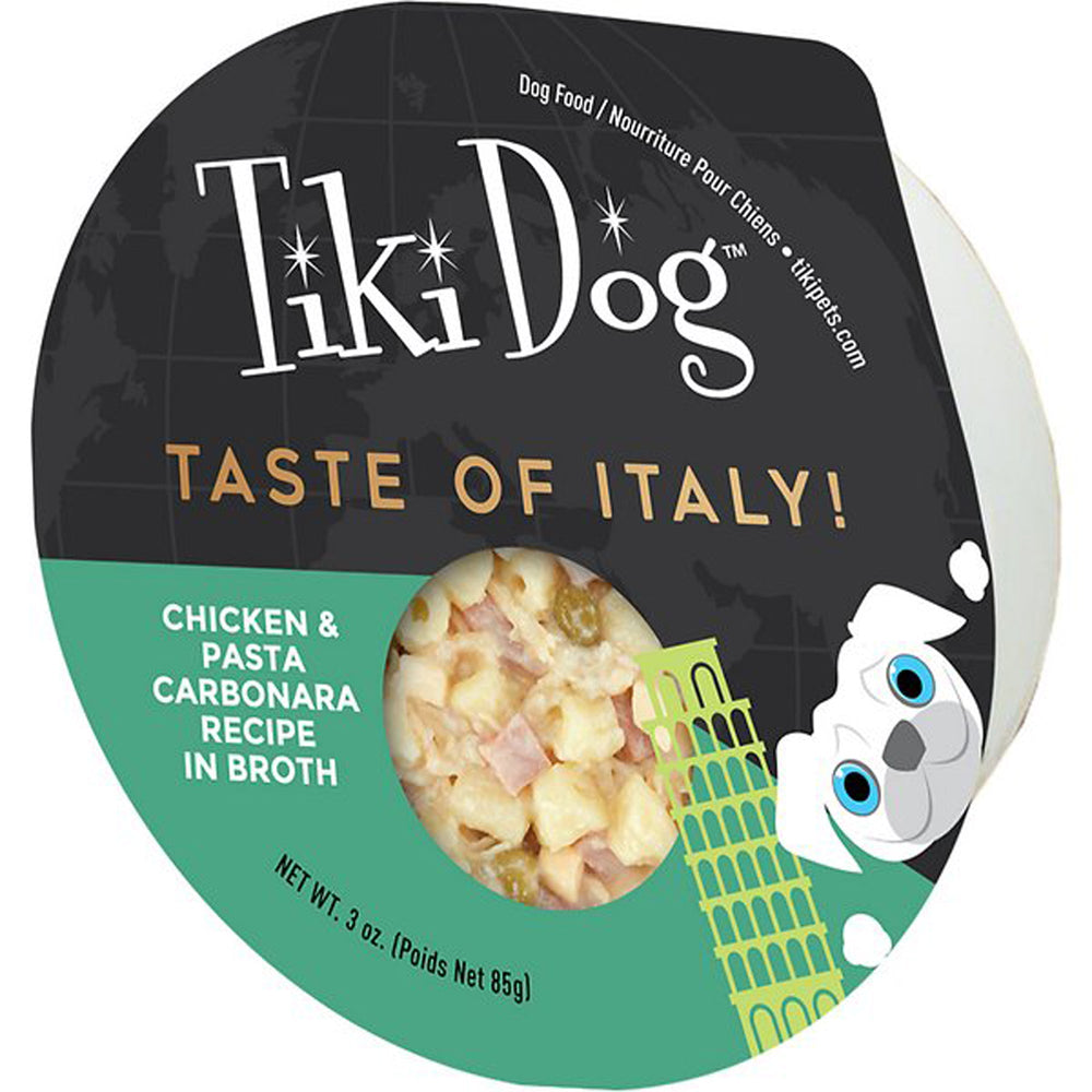 Tiki Pets Dog Gourmet Italy Pork 3oz. (Case of 4)