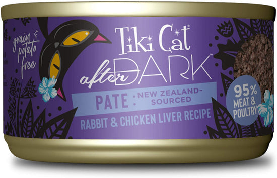 Tiki Pets Cat After Dark Rabbit & Chicken Liver Pate 3oz (Case of 12) for your Pet Cat with Pet Store X!