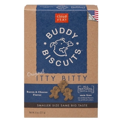 Cloud Star Original Itty Bitty Buddy Biscuits With Bacon and Cheese Dog Treats; 8-Oz Box for your Pet Dog with Pet Store X!