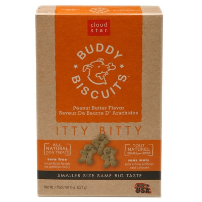 Cloud Star Original Itty Bitty Buddy Biscuits With Peanut Butter Dog Treats; 8-Oz Box for your Pet Dog with Pet Store X!