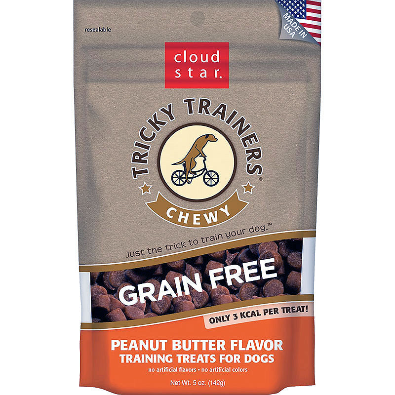 Cloud Star Dog Tricky Trainer Grain Free Chewy Peanut Butter 5oz for your Pet Dog with Pet Store X!