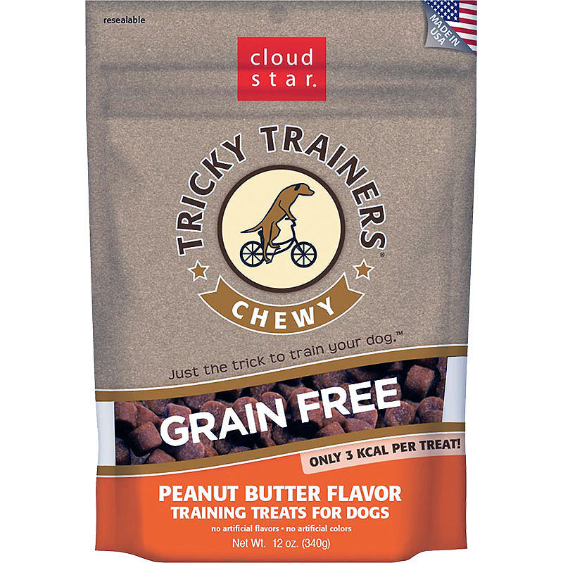 Cloud Star Dog Tricky Trainer Grain Free Chewy Peanut Butter 12oz for your Pet Dog with Pet Store X!