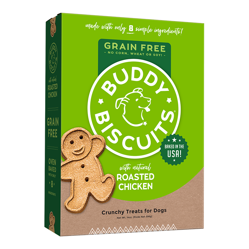 Cloud Star Grain-Free Oven Baked Buddy Biscuits With Rotisserie Chicken Dog Treats 14oz Box for your Pet Dog with Pet Store X!