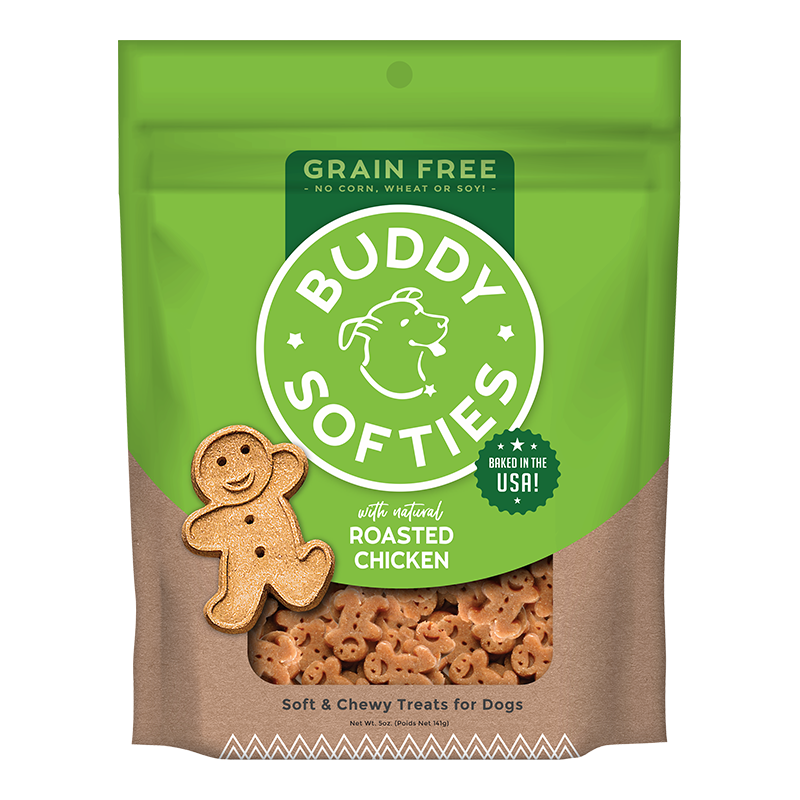 Cloud Star Grain-Free Soft and Chewy Buddy Biscuits With Rotisserie Chicken Dog Treats; 5oz Bag for your Pet Dog with Pet Store X!