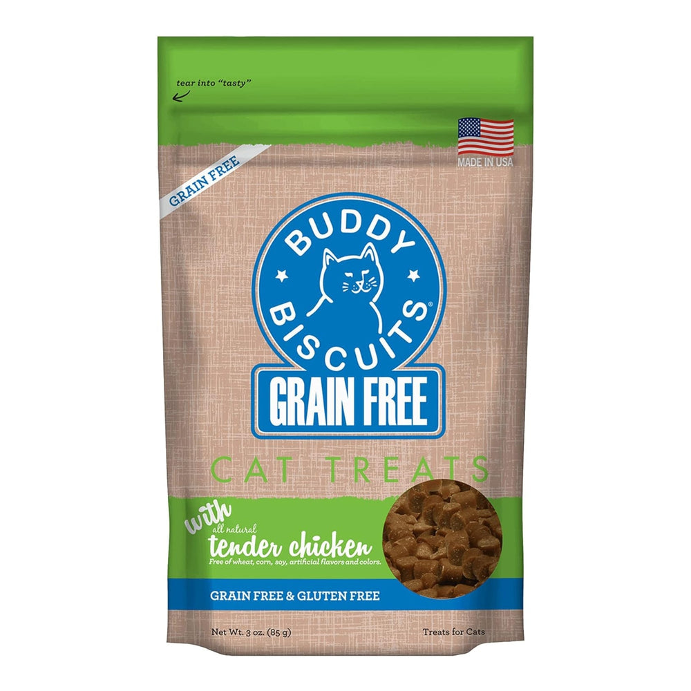 Cloud Star Grain-Free Buddy Biscuits With Tender Chicken Cat Treats; 3oz Bag for your Pet Cat with Pet Store X!