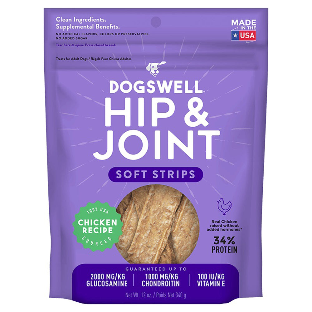 Dogswell Hip & Joint Grain-free Soft Strips Dog Treat Chicken 1ea/12 oz for your Pet Dog with Pet Store X!