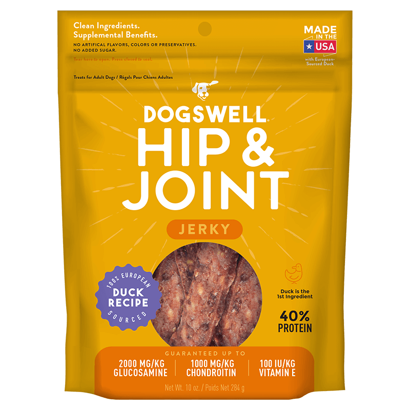 Dogswell Hip & Joint Grain-Free Jerky Dog Treat Regular Duck 1ea/10 oz for your Pet Dog with Pet Store X!