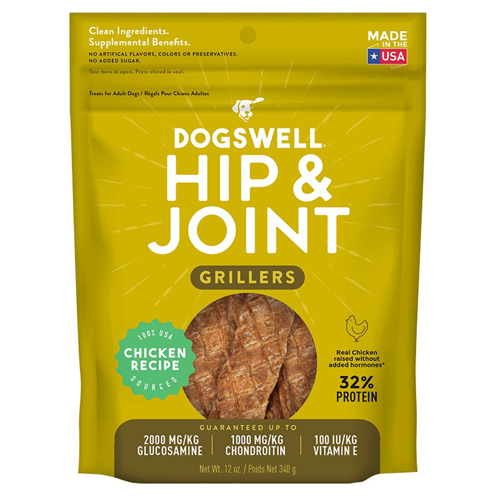 Dogswell Hip & Joint Grillers Grain-Free Dog Treats Chicken 1ea/12 oz for your Pet Dog with Pet Store X!