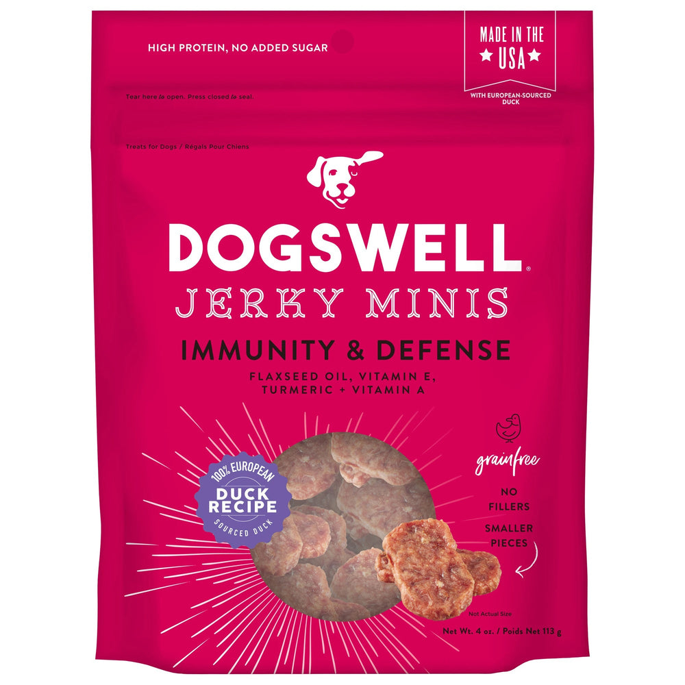 Dogswell Immunity & Defense Grain-free Jerky Dog Treat Mini Duck 1ea/4 oz for your Pet Dog with Pet Store X!