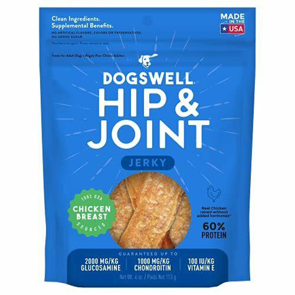 Dogswell Hip & Joint Grain-Free Jerky Dog Treat Regular Chicken 1ea/4 oz for your Pet Dog with Pet Store X!