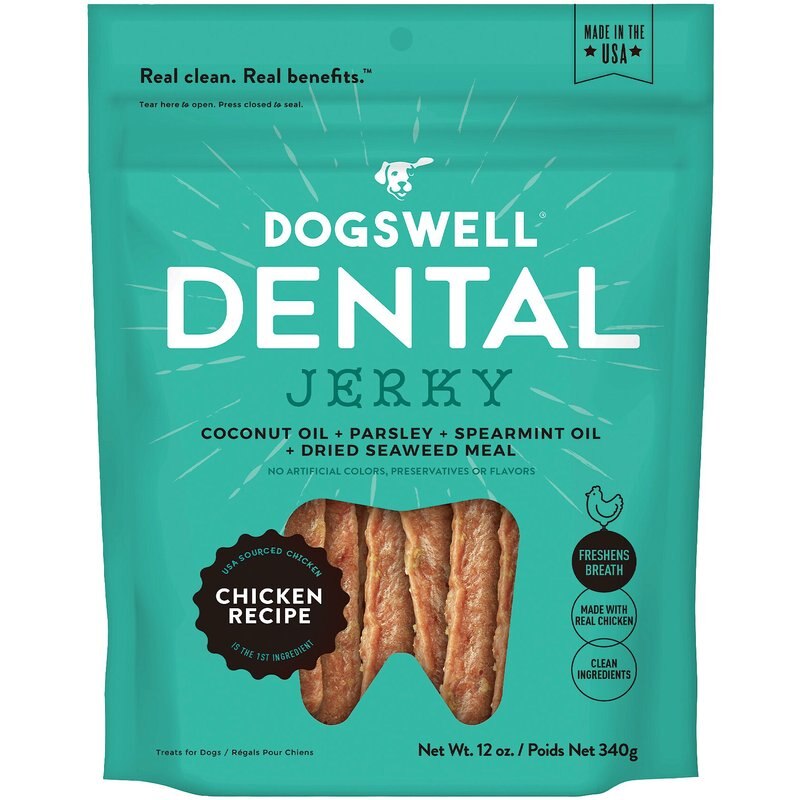 Dogswell Dog Dental Jerky Grain Free Chicken 12oz for your Pet Dog with Pet Store X!