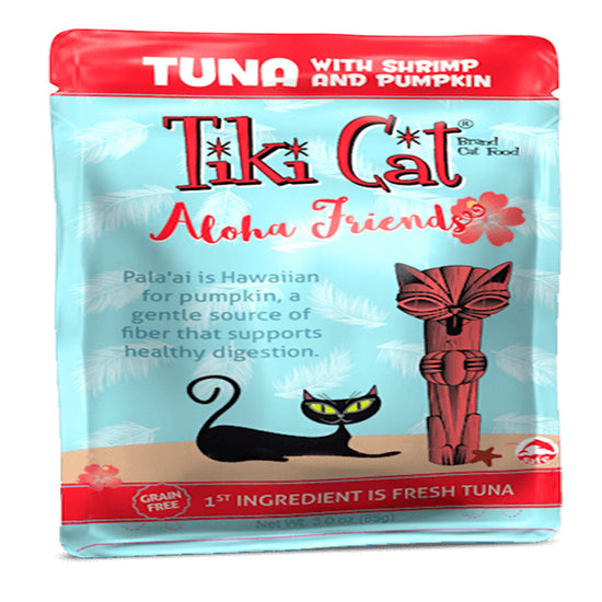 Tiki Pets Cat Aloha Tuna Shrimp 3oz (Case of 12) for your Pet Cat with Pet Store X!