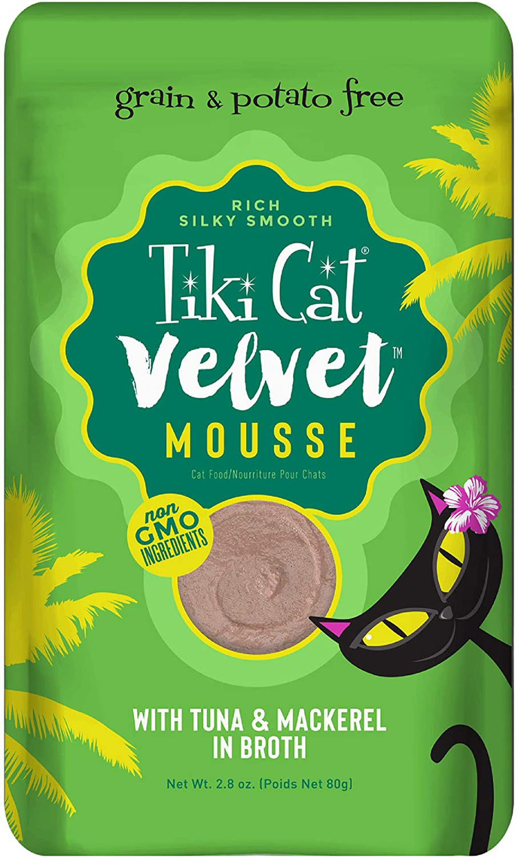 Tiki Pets Cat Velvet Mousse Tuna and Mackerel in Broth 28oz (Case of 12) for your Pet Cat with Pet Store X!